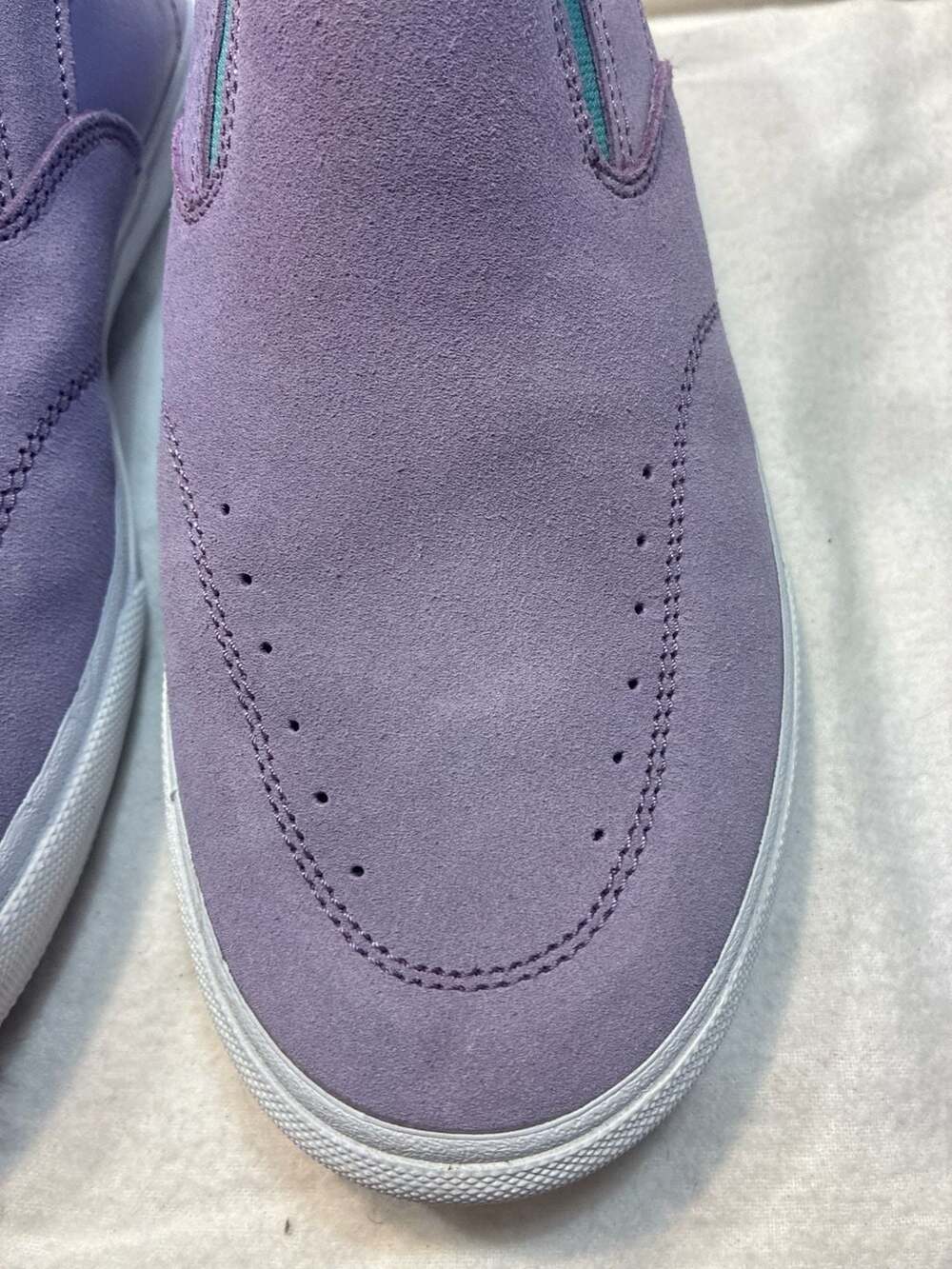 Lakai Owen Nico Hiraga Purple Suede Slip-On Skate Shoes Size 9 - Picture 2 of 10